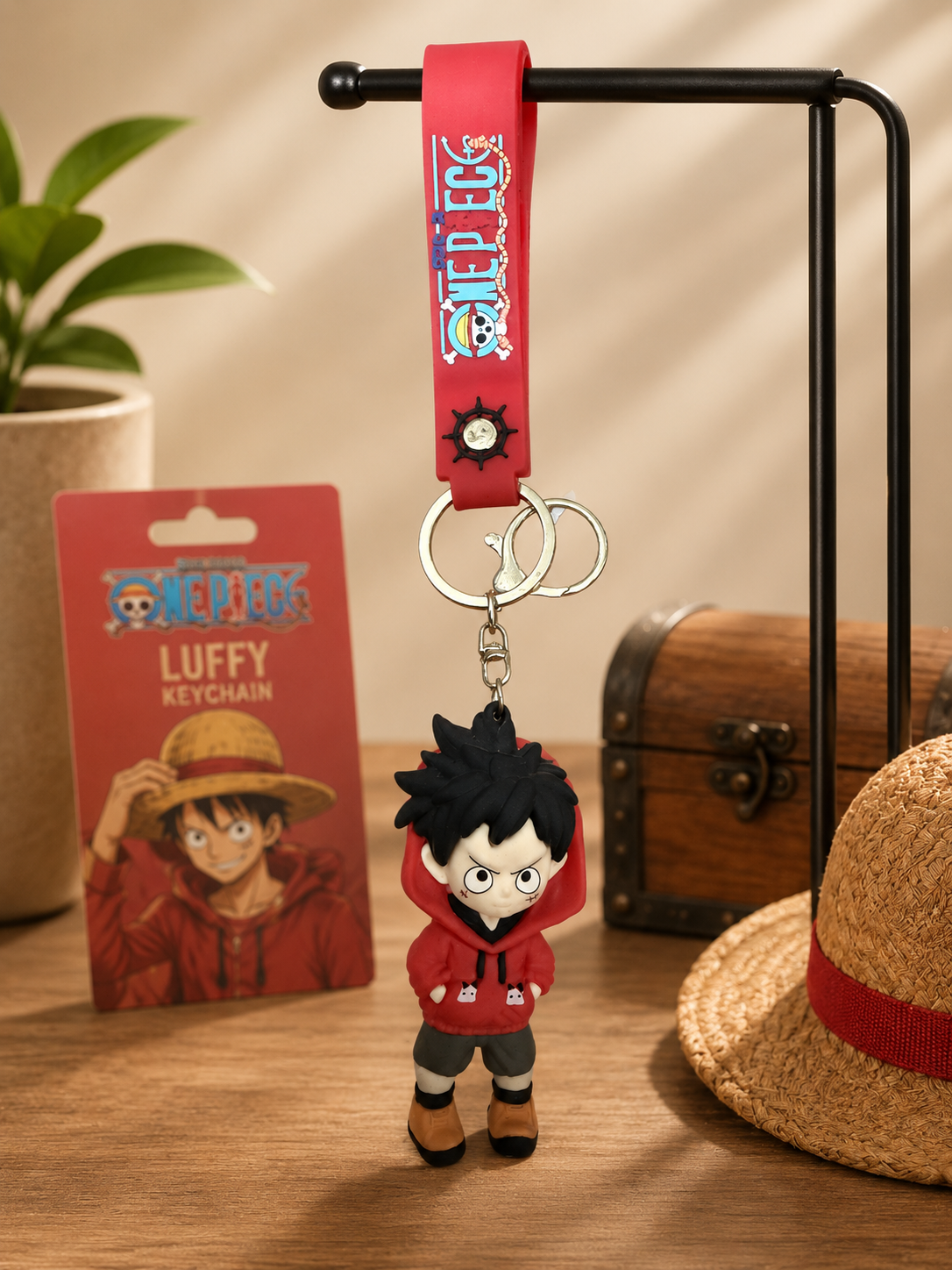 Luffy Anime Keychain – Premium Backpack, Bag & Key Ring Accessory