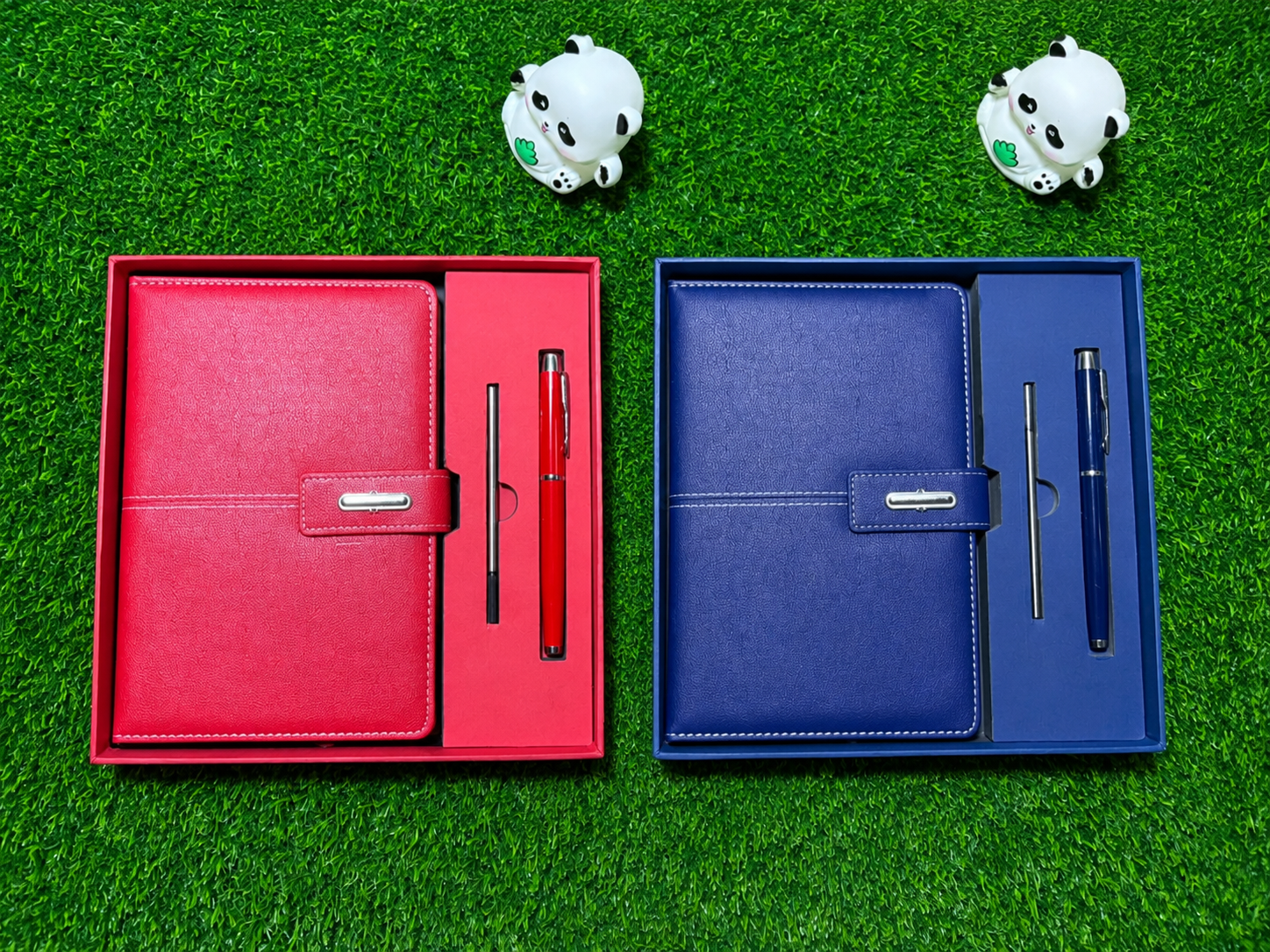 Premium Executive PU Leather Notebook & Metal Pen Gift Set